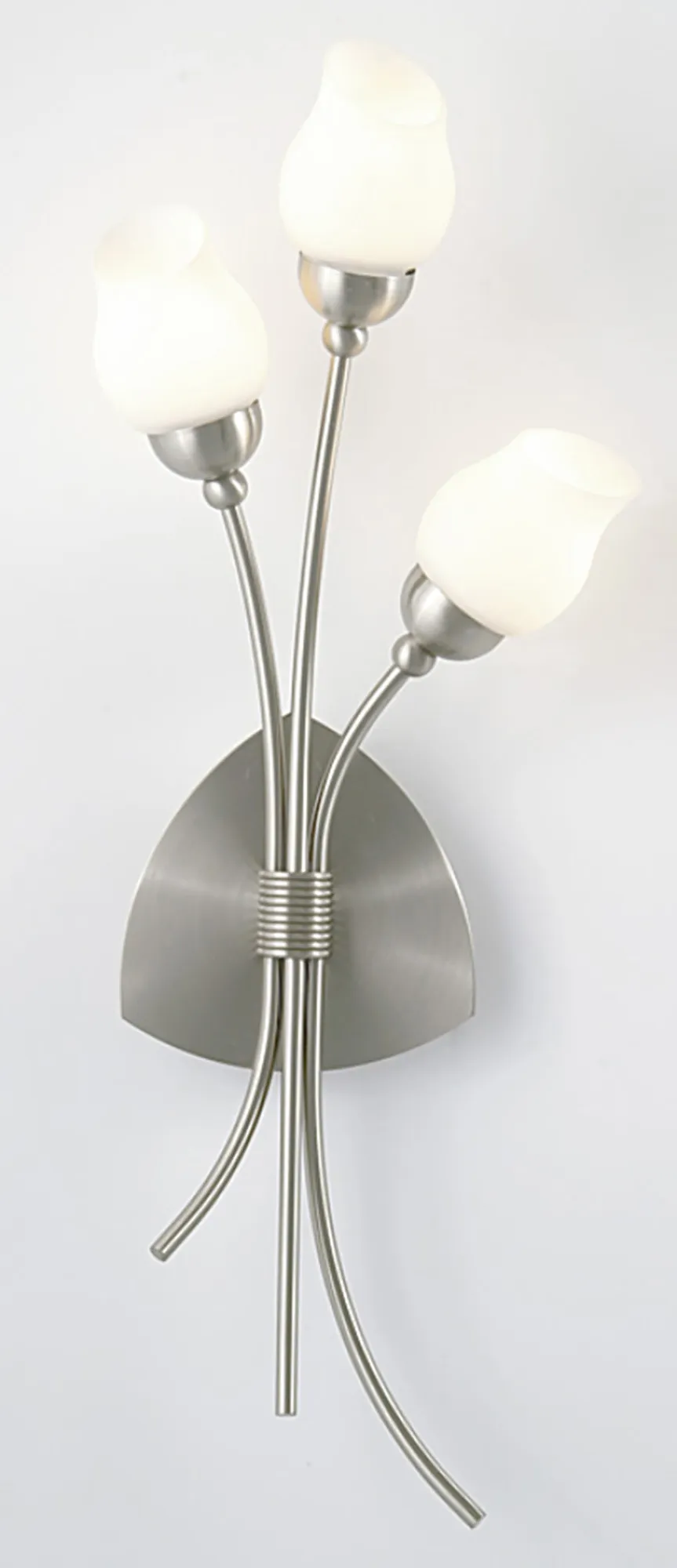 Rimini Satin Chrome Wall Lights Diyas Armed Wall Lights